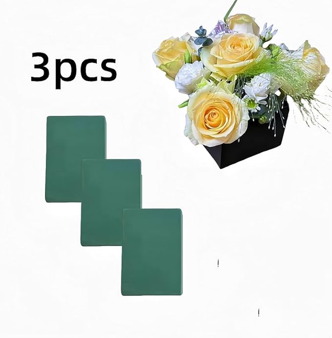 3 Pack Square Floral Foam Blocks – Strong Water Absorption & Moisture Retention - Image 2