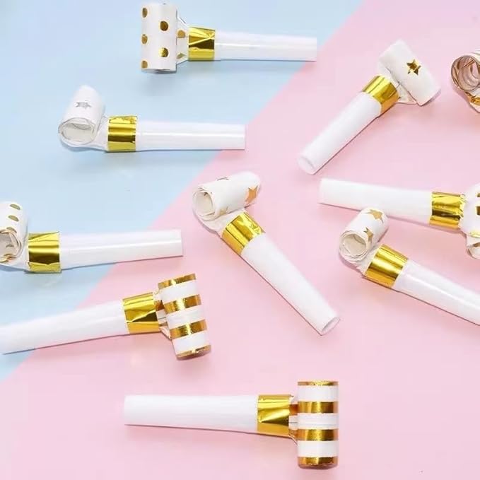 25pcs Party Blowers, Gilding Noisemakers Party Blowouts Squawkers Fringed Noise - Image 4