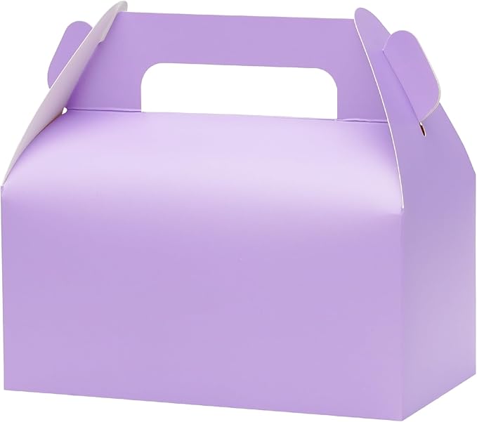 UnicoPak 30 Pack Purple Gable Treat Boxes Party Favor Goodie Bag Boxes by UnicoPak