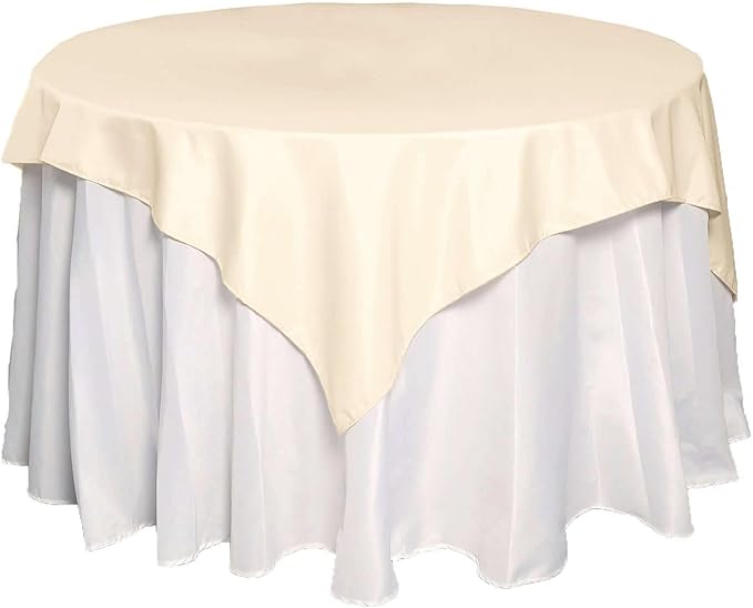 Efavormart 70" Square Linens Beige Wholesale Linens Polyester Square Linen - Image 7