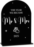 Black Wedding Sign, The Year We Became Mr and Mrs Signs, Wedding Engagement by AASRR