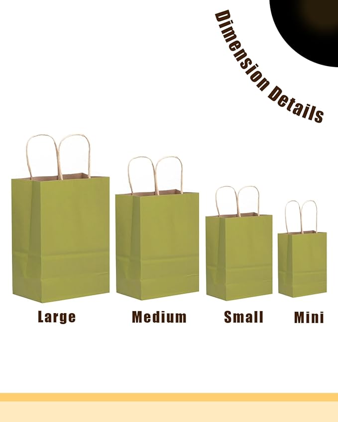 qiqee 100Pcs Mini Size Paper Gift Bags - Image 4