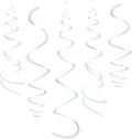 White Party Hanging Swirl Decorations Plastic Streamer by WEVEN