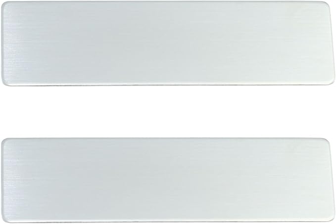 2pcs Stainless Steel Silver Custom Name Tags by QIPAN