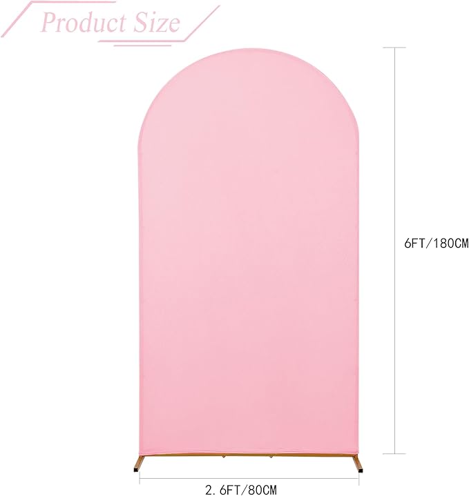 bricia Wedding Arch Backdrop Stand Cover, 6FT Double Sided Stretchy Arch Cover - Image 2