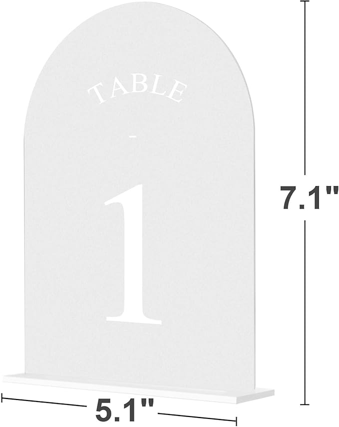 20 Pack Acrylic Table Numbers 1-20 - Image 2
