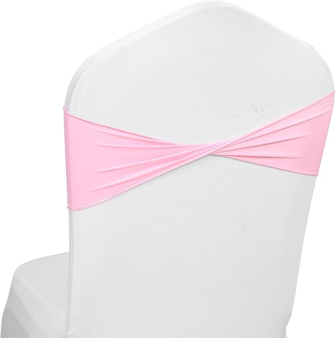 VDS Pack of 300 PCS | Pink | Spandex Chair Sashes Bows Without Buckle | Stretch - Image 2
