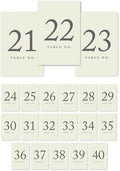 Andaz Press Table Numbers 21-40 on Perforated Paper, 4x6-inch Single Sided Sign by AndazPress