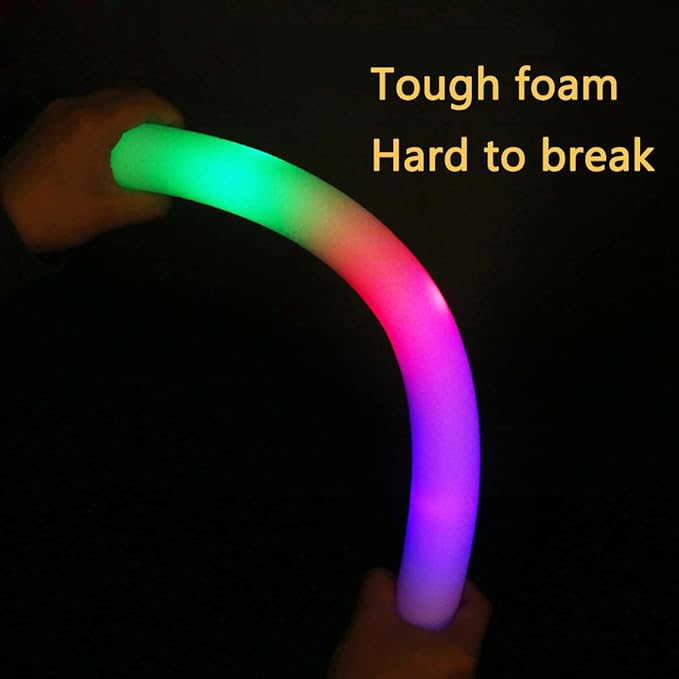Glow Sticks Bulk-12 Pcs Light up Foam Sticks - Image 6