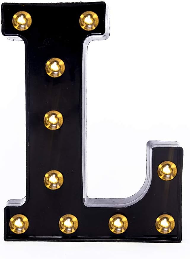Foaky Black LED Marquee Number Lights Sign Light Up Marquee Number Lights Sign by Foaky