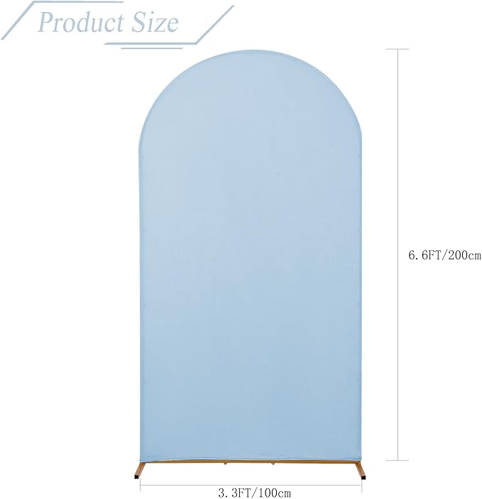 bricia Wedding Arch Backdrop Stand Cover, 6.6FT Double Sided Stretchy Arch - Image 2