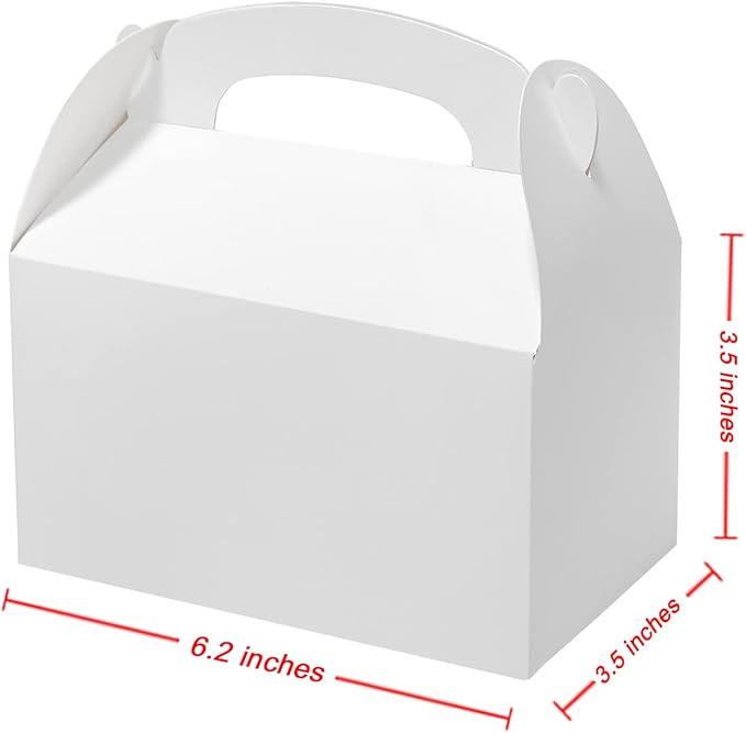 Bonfasvo Gift Boxes 30 Pack 6.2x3.5x3.5 inches White Fold Kraft Paper Boxes - Image 2