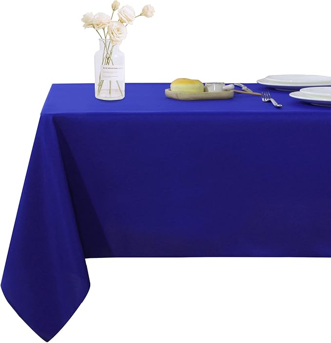 Fitable Rectangle Tablecloth Stain and Wrinkle Resistant Washable Polyester by Fitable