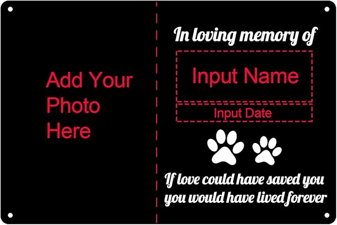Custom Dog Memorial Metal Signs - Image 2