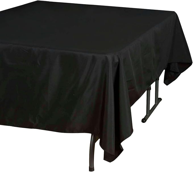 Efavormart 70" Square Linens Black Wholesale Linens Polyester Square Linen - Image 6