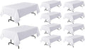 sancua 10 Pack White Tablecloth 60 x 102 Inch, Rectangle Table Cloth by sancua