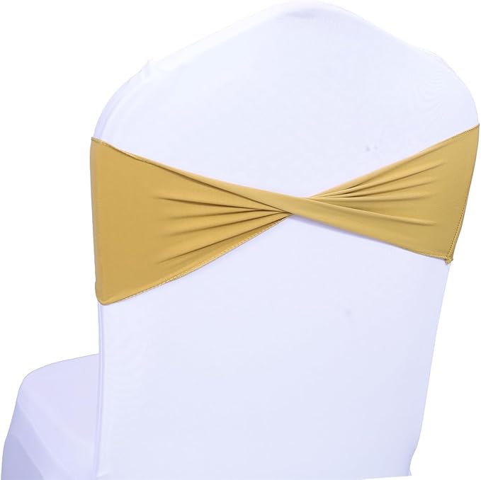 MDS Pack of 250 Spandex Chair Sashes Bows Elastic Stretch Dining Chair Bands by MDS