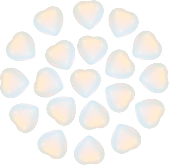 PATIKIL 20 Pcs Natural Heart Shaped Crystal Stone, 0.6 Inch Mini Polished Love by PATIKIL