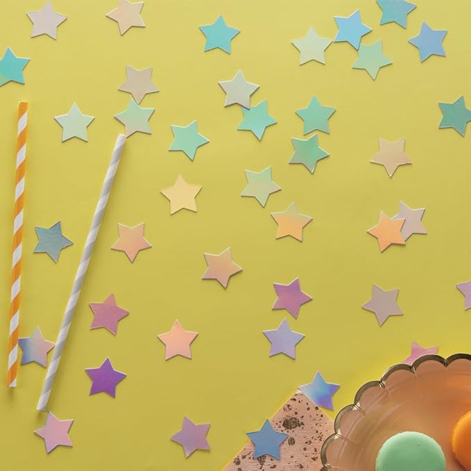 Laser Silver Star Confetti Holographic Table Decoration - Image 2