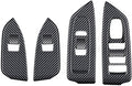 4pcs Carbon Fiber Style Front Rear Doors Window Glass Lift Switch Panel Cover by Deebior