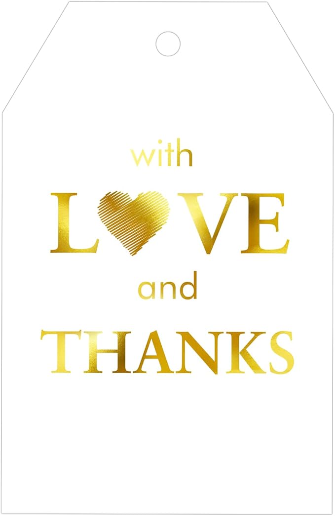 joycraft 50PCS Gold Foil Thank You Tags - Image 7