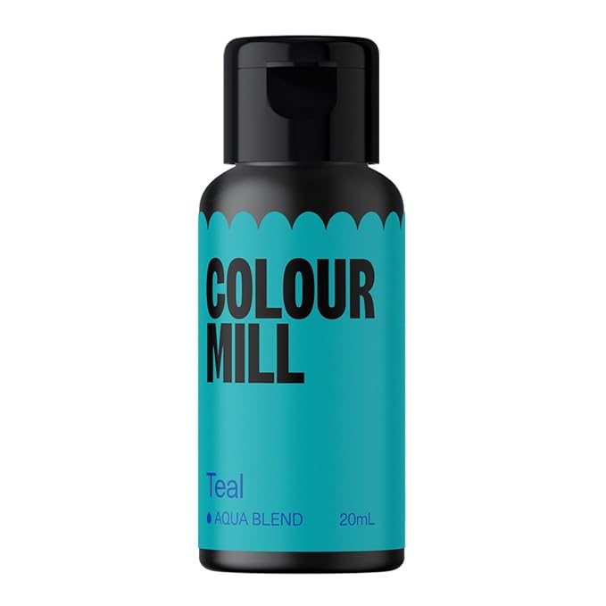 Colour Mill Aqua Blend Water-Based Food Coloring, 20 Milliliters Teal by ColourMill