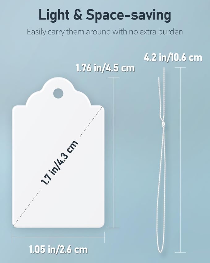 Uniclife 200 Pcs Price Tags 1.8 Inch Writable Price Labels White Price Display - Image 6
