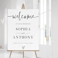 Wedding Welcome Sign, Minimalist To Our Wedding Welcome Sign by Custom