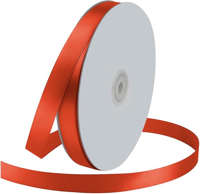 5/8" Wide x 100 Yards Single Face Polyester Satin Ribbon, Satin Ribbon by KMERLIFE