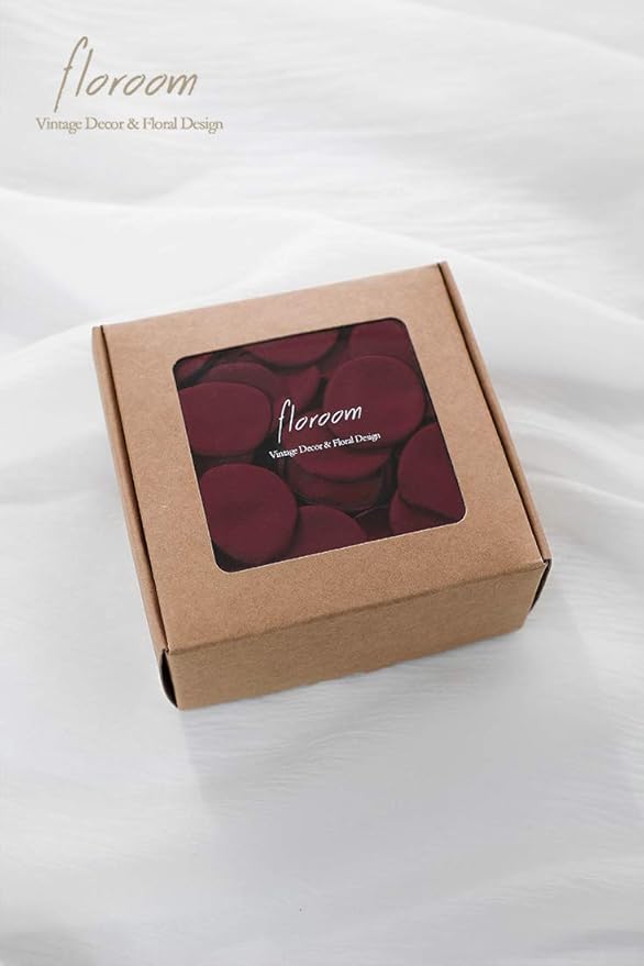 Floroom 300pcs Rose Petals Burgundy Faux Silk Flower Petals - Image 7