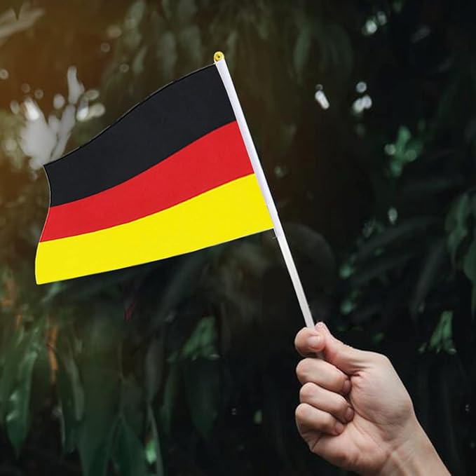 German Flag German Flag, Small Mini Handheld German Flags on Stick - Image 6