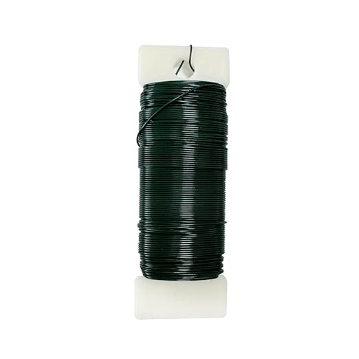 Green Floral Wire 1 Pack 38 Yards 22 Gauge Flexible Paddle Craft Wire by PAULEEN
