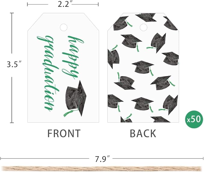 50 Pcs Graduation Gift Tags, Congrats Grad Party Favors Gift Tags - Image 4