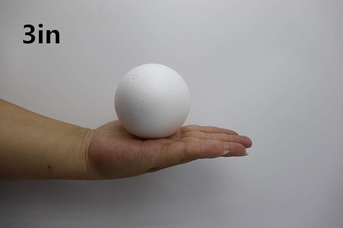 FFchuanhe 39 Pack Craft Foam Balls, 5 Sizes Including 2-7.8 in, Polystyrene - Image 6