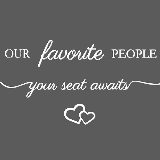 3 Pcs Wedding Seating Chart Decal Stickers DIY Our Favorite People Your Seat by Unknown