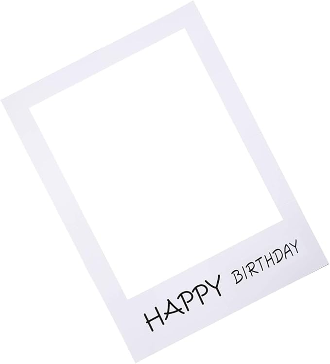 LUOEM Happy Birthday Party Frame Photo Prop Birthday DIY Paper Picture Frame - Image 8