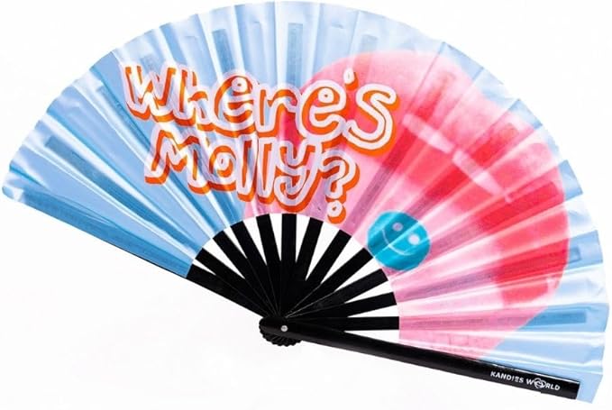 Kandies World UV Reactive Custom Festival Folding Hand Fan by KandiesWorld