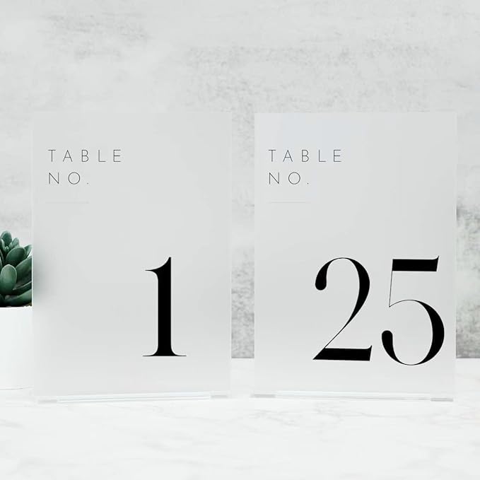 JINMURY Frosted Wedding Table Numbers 1-25 by JINMURY