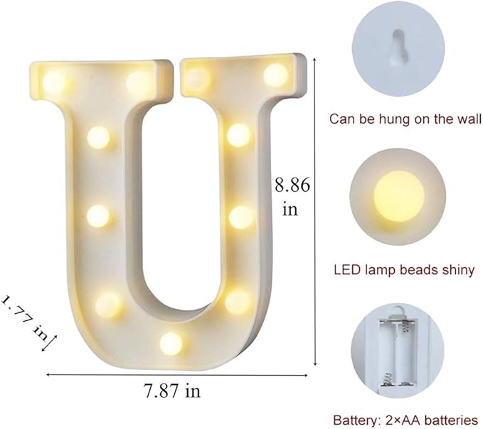 MUMUXI Marquee Light Up Letters | Large Light Up Numbers | Battery Powered and - Image 2