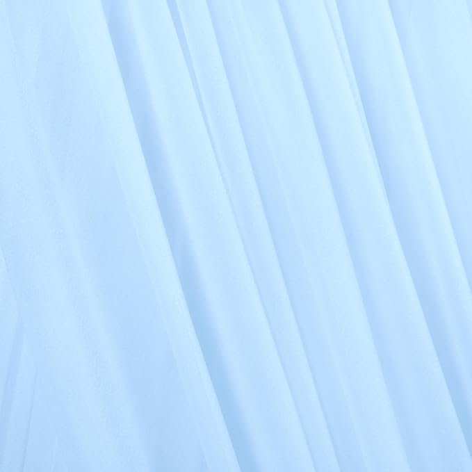 Light Blue Elegant Arch Draping Fabric Outdoor 1 Panel 29" × 20Ft Sheer Chiffon - Image 3
