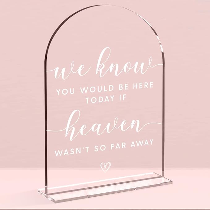Wedding Memorial Sign，We Know You Would be Here Today If Heaven Sign，Wedding by NGLIV
