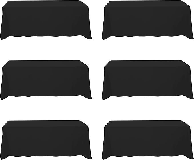 BRILLMAX 6 Pack Black Tablecloths by BRILLMAX