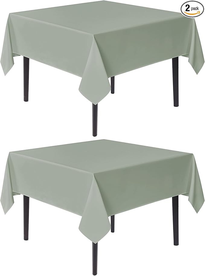sancua Square Tablecloths 54x54 Inch, 2 Pack by sancua