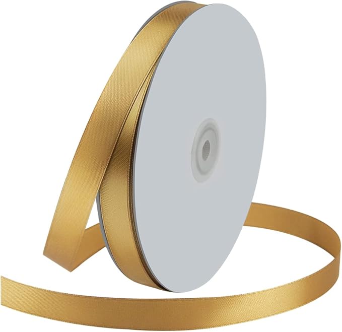 5/8" Wide x 100 Yards Single Face Polyester Satin Ribbon, Satin Ribbon by KMERLIFE