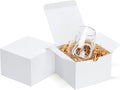 Eupako White Gift Boxes 5x5x3.5 25 Pack Kraft Paper Gift Boxes by Eupako