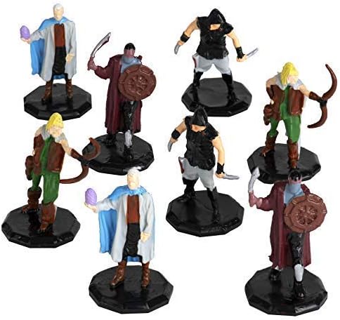 8 Painted Fantasy Bandit Mini Figures- All Unique Designs- 1" Hex-Sized by Monster