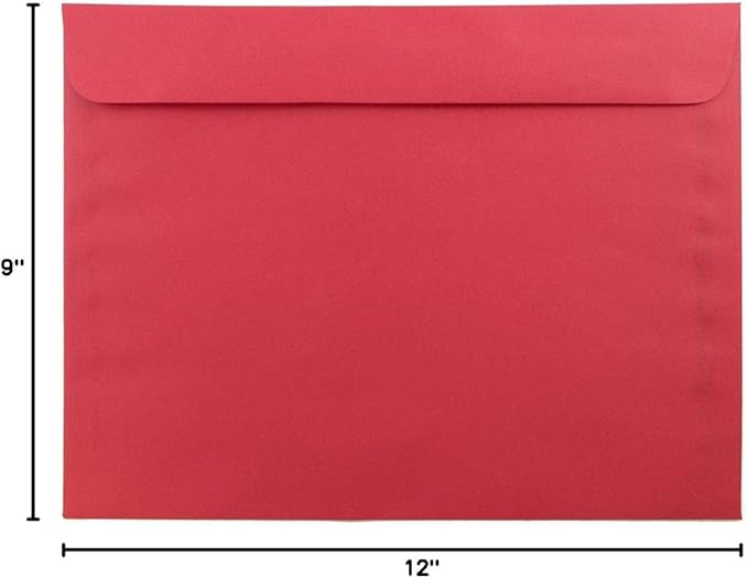 JAM PAPER 9 x 12 Booklet Colored Recycled Envelopes - Image 3