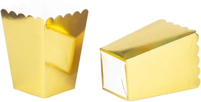 YESON Gold Popcorn Boxes Mini Paper Popcorn Box - Image 3