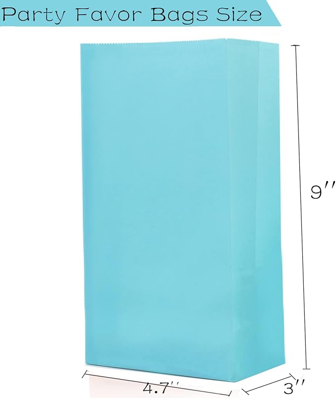 Oletx 30-Pack Blue Party Favor Paper Bags, Babyshower, School Activitities - Image 3