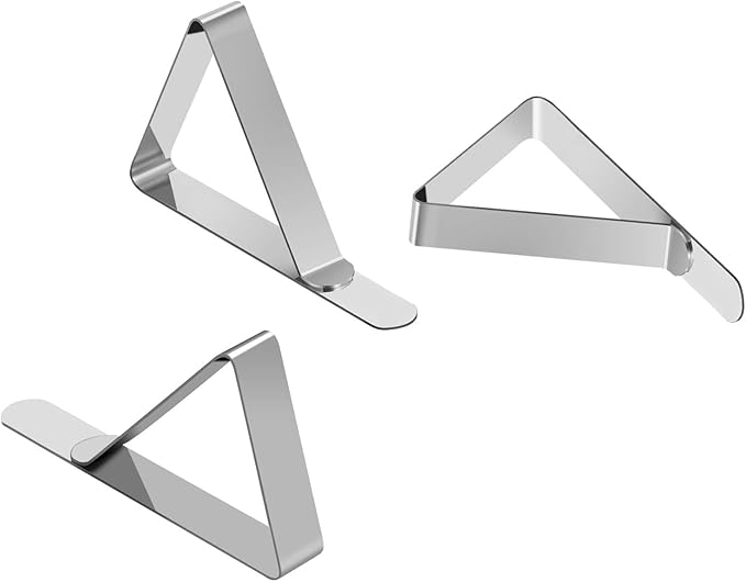 Tripole Tablecloth Clips 8 Pack Stainless Steel Table Cover Clamps Skirt Clips - Image 5